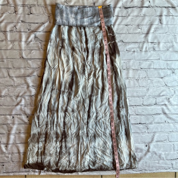Splendid Long Folded Waist Tie Dye Skirt XS Blue & Brown - Picture 3 of 8